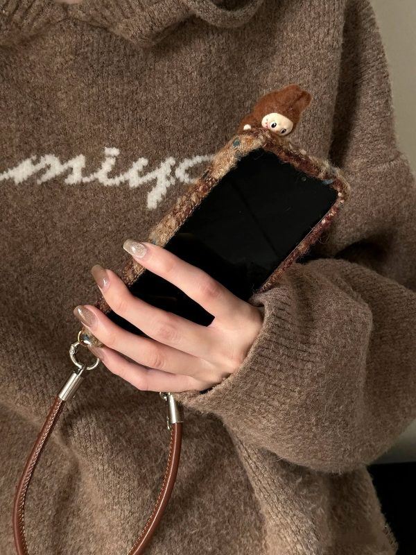 Labubu  | Brown Plaid  | Phone Case - Image 3