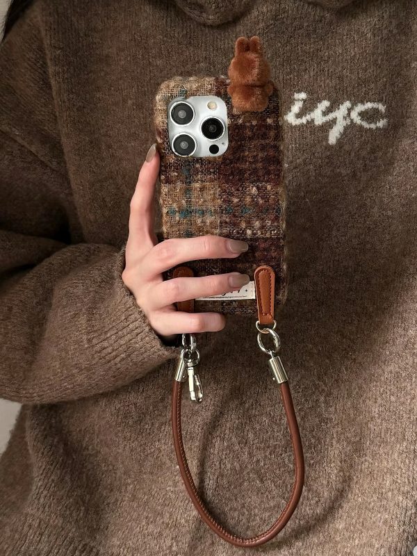Labubu  | Brown Plaid  | Phone Case - Image 2