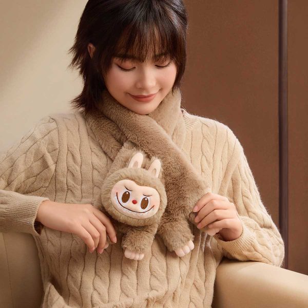 Warm Fluffy Holiday Series- LABUBU Plush Scarf - Image 2