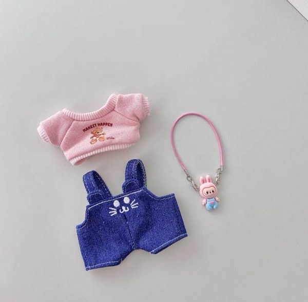 Labubu Jeans Bib Pantys Set(Handmade Design) - Image 5