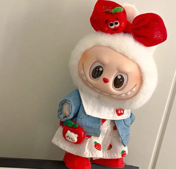 Labubu Denim Jacket Strawberry Skirt(Hnadmade Design)