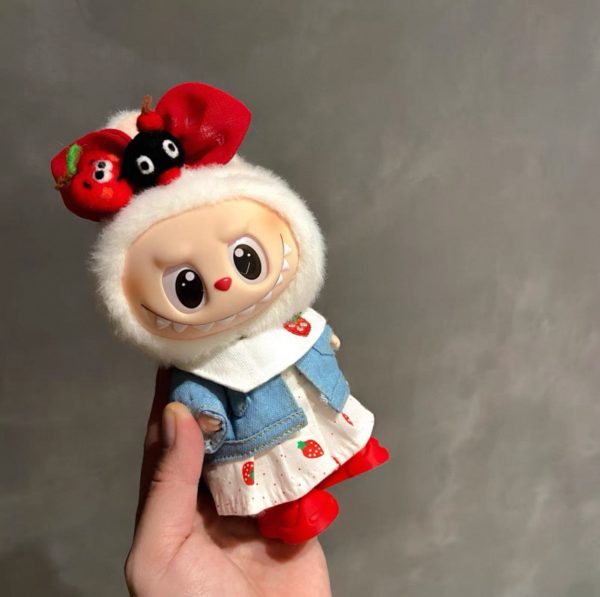 Labubu Denim Jacket Strawberry Skirt(Hnadmade Design) - Image 3